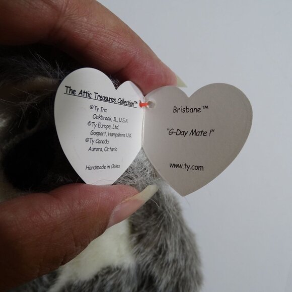 Ty Attic Treasures Brisbane Koala Plush Gray Collectible 1993 Stuffed Animal - Picture 10 of 13